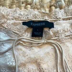 Express Lace Top in Cream